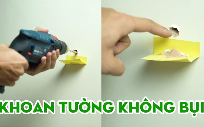 cách khoan tường không bụi